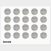 Zilver (faux) Glitter Chanoeka Gift Stickers (Vel)