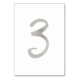 Zilver folie chic tafelnummer voor de bruiloft | T
