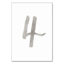 Zilver folie chic tafelnummer voor het huwelijk | 