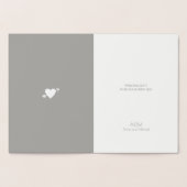 Zilver-folie-hart met pijl Monogrammed bruiloft Folie Kaarten (Binnen)
