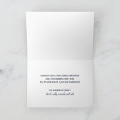 Zilver Folie Vintage Script Prettig Kerstfeest Feestdagen Kaart (Binnen)