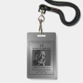 Zilver/Foto personaliseren - Medewerker Award Badge (Voorzijde met lanyard)
