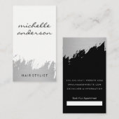 Zilver geborsteld / Benoeming Afsprakenkaartje (Voorkant / Achterkant)