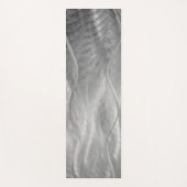 Zilver Geborsteld Metaal Abstract Yogamat (Voorkant)