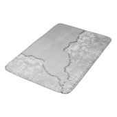 Zilver Geborsteld Metaal Glitter Badmat (Gekanteld)