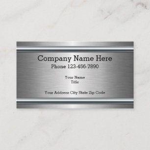 Zilver geborsteld Metaal Kijk Modern Ontwerp Visitekaartje
