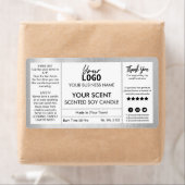 Zilver-gecentreerd zurenkaarsenetiket maken etiket (Insitu)