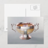 Zilver gemonteerde mug van parelwassail briefkaart (Voorkant / Achterkant)