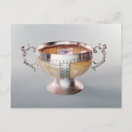 Zilver gemonteerde mug van parelwassail briefkaart (Voorkant)