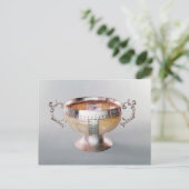 Zilver gemonteerde mug van parelwassail briefkaart (Staand voorkant)