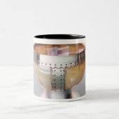 Zilver gemonteerde mug van parelwassail tweekleurige koffiemok (Center)