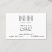 *~* Zilver Geometric Turquoise Waterverf Girly Visitekaartje (Achterkant)