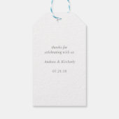 Zilver geometrisch hart bruiloft gunst label cadeaulabel (Achterkant)