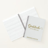 Zilver Gepersonaliseerde Dankbaarheid Journaal Gol Notitieboek (Binnen)