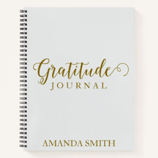 Zilver Gepersonaliseerde Dankbaarheid Journaal Gol Notitieboek