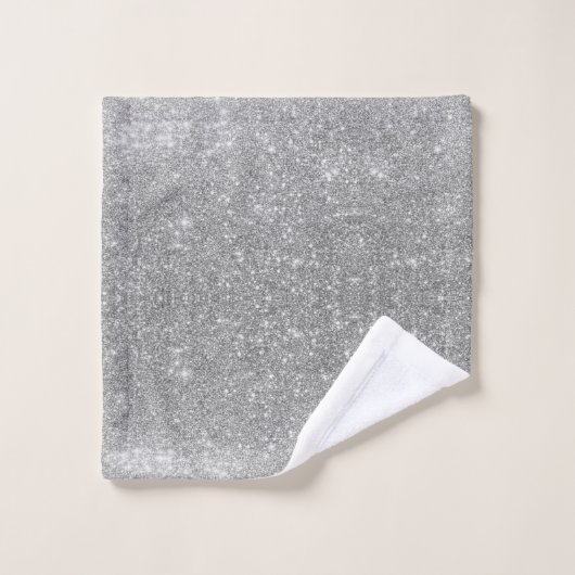 Zilver-gespikkeld effect bad handdoek (Wasdoekje)