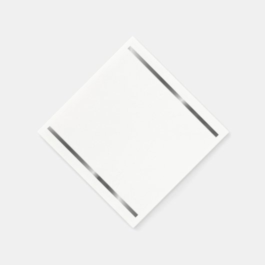 Zilver gestript servetten (Hoek)