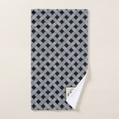 Zilver Geweven Rotan op Douanekleur met Monogram Bad Handdoek (Handdoek)