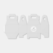 Zilver Gewoon Elegant Klassiek Bruiloft Monogram Bedankdoosjes (Uitgevouwen)