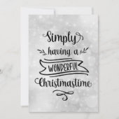 Zilver gewoon met een heerlijke kersttijd feestdagenkaart (Voorkant)