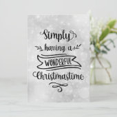 Zilver gewoon met een heerlijke kersttijd feestdagenkaart (Staand voorkant)