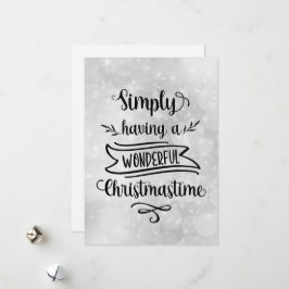 Zilver gewoon met een heerlijke kersttijd feestdagenkaart
