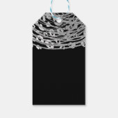 Zilver Glam Luipaardprint Exotische Dierprint Cadeaulabel (Achterkant)