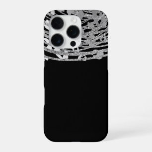 Zilver Glam Luipaardprint Exotische Dierprint iPhone 16 Pro Hoesje