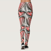 zilver, glanzend, liefde, hart, rood, valentijn, r leggings (Achterkant)