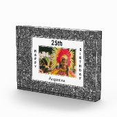 Zilver Glitter | ALLE LEEFTIJDEN | Gefeliciteerd m Fotoblokken (Rechts)