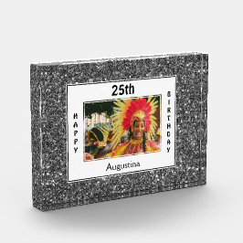 Zilver Glitter | ALLE LEEFTIJDEN | Gefeliciteerd m Fotoblokken
