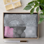 Zilver Glitter & Ballonnen Parijs Eiffeltoren Fees Tissuepapier (Geschenk)