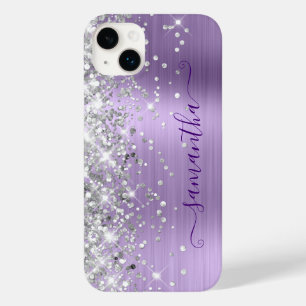 Zilver Glitter Bleek Lavendel Glam Meisjesachtige Case-Mate iPhone 14 Plus Hoesje