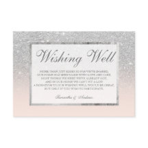 Zilver glitter blush ombre wensend goed bruiloft