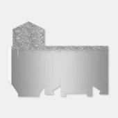 Zilver Glitter Creëer Uw eigen voordracht Bedankdoosjes (Uitgevouwen)