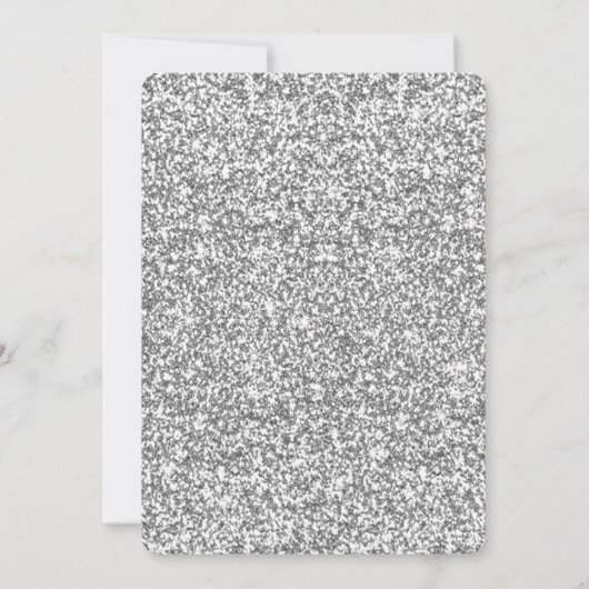 Zilver Glitter Diamanten Hartjes Bruidsmeisje kaar Kaart (Achterkant)