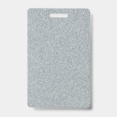 Zilver Glitter DIY Sjabloon Aangepaste Tekst  Badge (Achterkant)