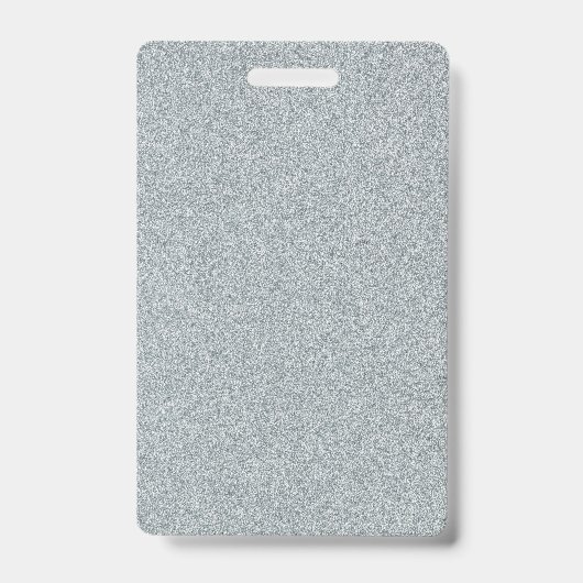 Zilver Glitter DIY Sjabloon Aangepaste Tekst  Badge (Voorzijde)