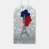 Zilver Glitter Eiffeltoren Rood Wit Blauw Feestje Cadeaulabel (Achterkant)