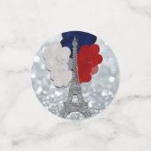 Zilver Glitter Eiffeltoren Rood Wit Blauw Feestje Confetti (Kleine voorkant)