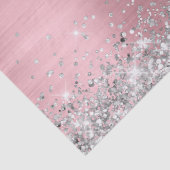 Zilver Glitter en Licht Roze Ombre Folie Tissuepapier (Detail)