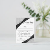 Zilver Glitter Envelopkaart Informatiekaartje (Staand voorkant)