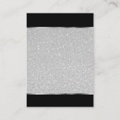 Zilver Glitter Envelopkaart Informatiekaartje (Achterkant)