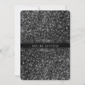 Zilver Glitter Fonkelende Lichten Bruidsdouche Kaart (Achterkant)
