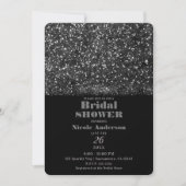 Zilver Glitter Fonkelende Lichten Bruidsdouche Kaart (Voorkant)