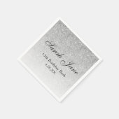 Zilver Glitter Glam Persoonlijk Servet (Hoek)