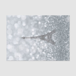 Zilver Glitter Glans Bling Eiffeltoren Feestje Tissuepapier