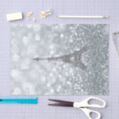 Zilver Glitter Glans Bling Eiffeltoren Feestje Tissuepapier (Craft)