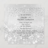 Zilver glitter Glitter Grey Black White Vip Kaart (Voorkant / Achterkant)