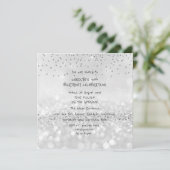 Zilver glitter Glitter Grey Black White Vip Kaart (Staand voorkant)